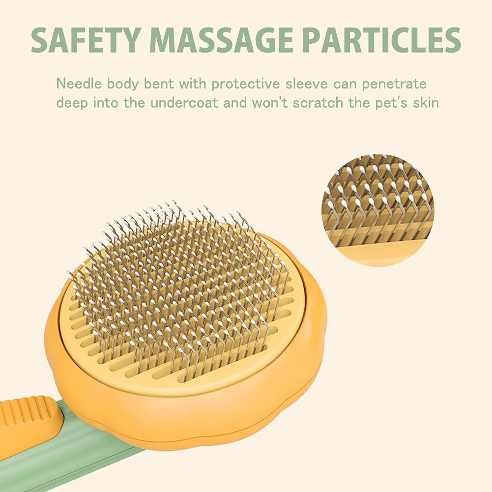 Pumpkin Self Cleaning Brush for Dog or Cat